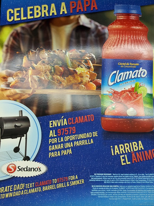 Clamato Text In Sweepstakes Momares