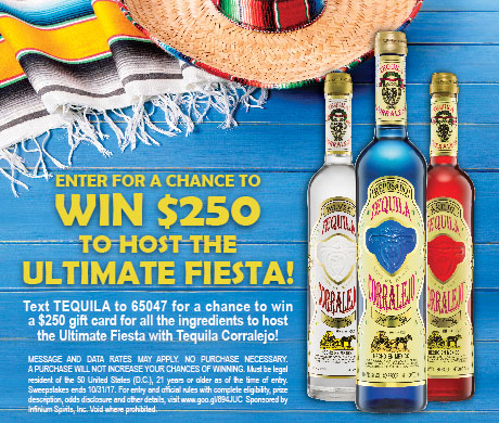 Tequila alcohol brand uses Sweeppea for summer text to win sweepstakes.