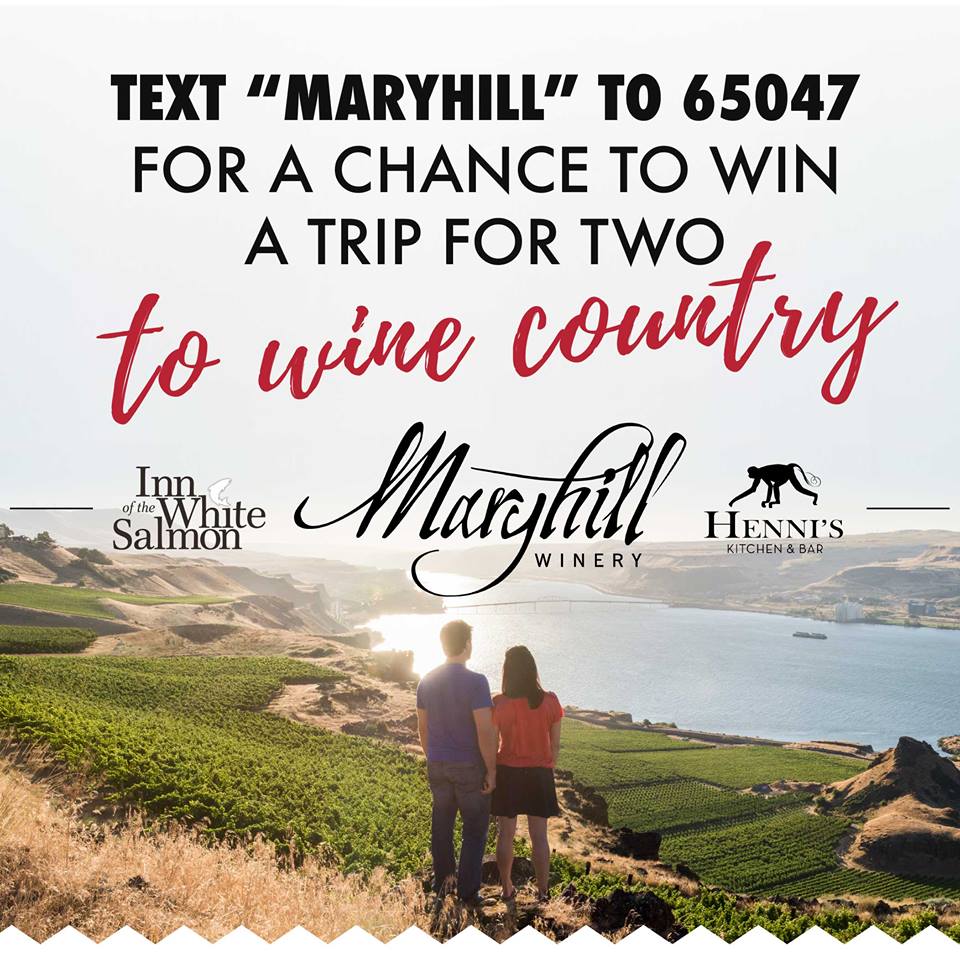 Maryhill Winery Offers a Trip to Wine Country in Text Message Sweepstakes