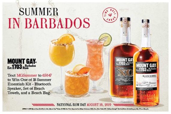 Mount Gay National Rum Day Text To Win Sweepstakes Case