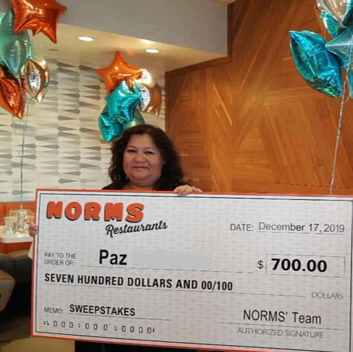 NORMS Restaurant Sweepstakes Text to Win 