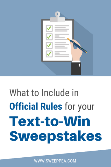 What to Include in Official Rules for your Text to Win Sweepstakes