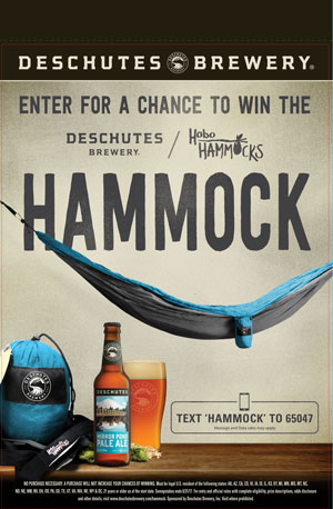 Deschutes Brewery, text to win, beer brewery text to win